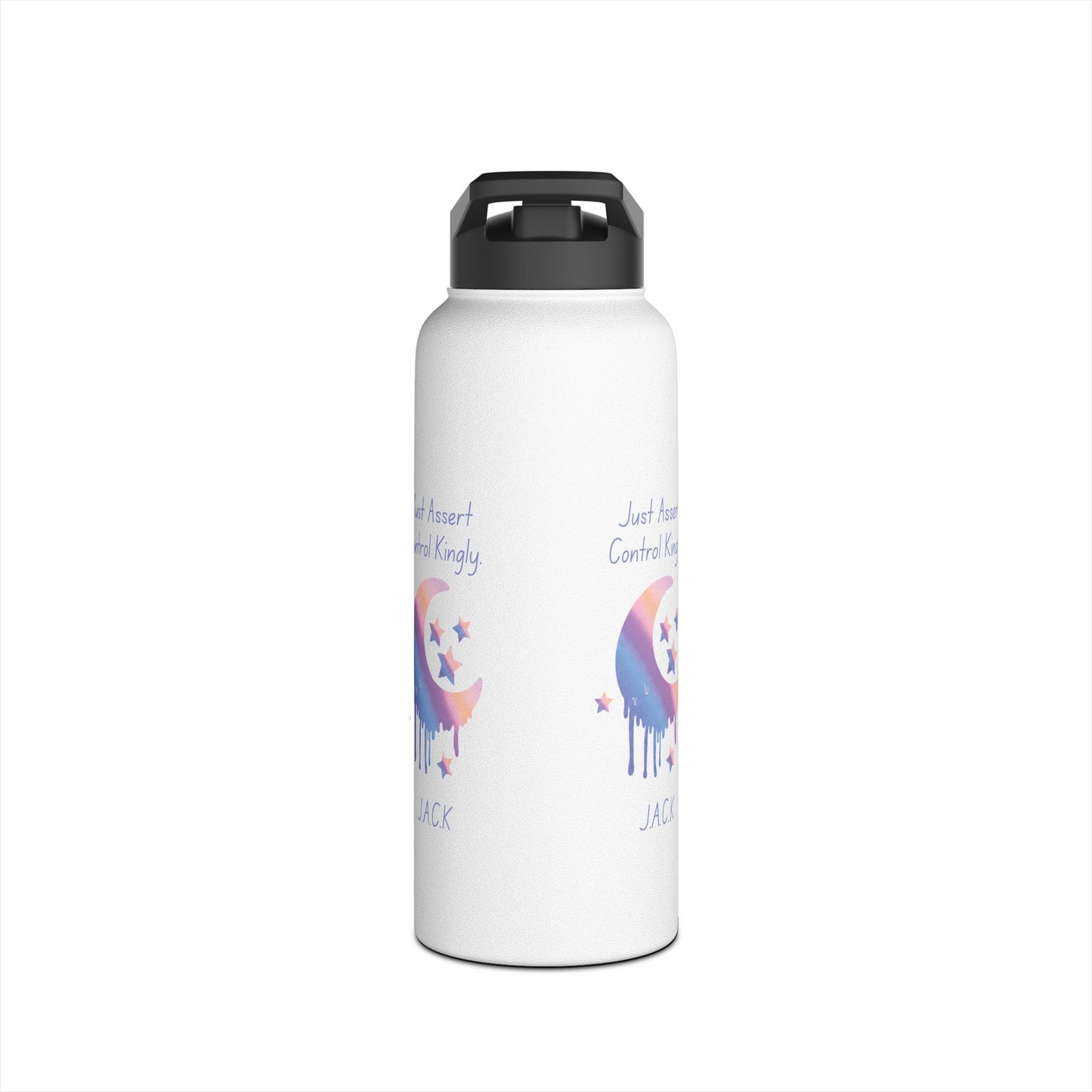 Personalized Initial Quote Moon Dripping Stainless Steel Water Bottle
