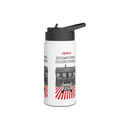 Personalized Initial Quote Vintage Car Stainless Steel Water Bottle