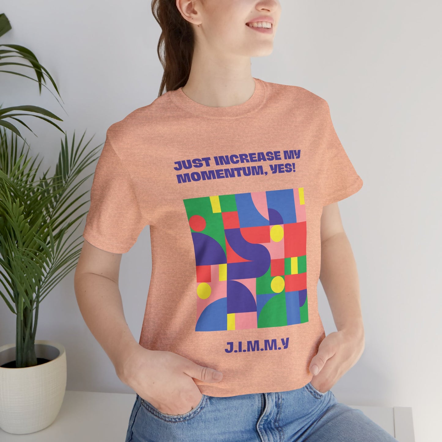 Personalized Momentum Graphic Colorful Geometric Design Tee