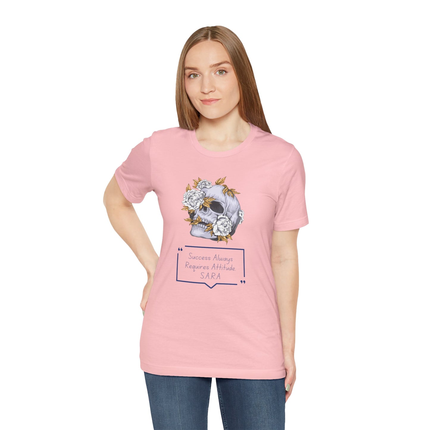 Personalized Floral Skull Graphic Tee