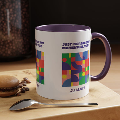 Personalized Initial Colorful Momentum Accent Coffee Mug