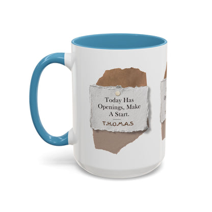 Personalized Torn Paper Note Accent Coffee Mug
