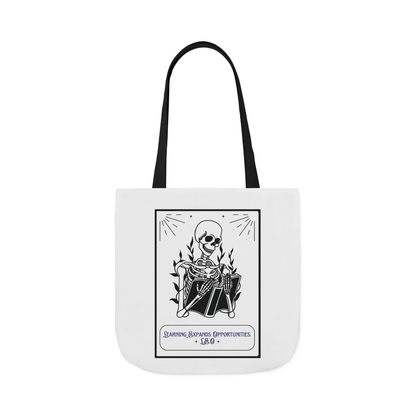 Personalized Initial Quote Skeleton Canvas Tote Custom Name