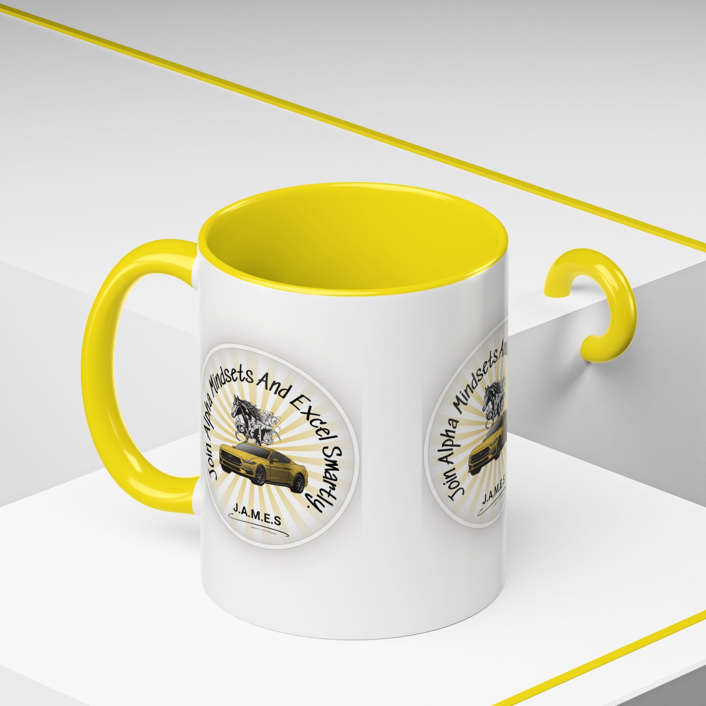 Personalized Car with Horse Accent Coffee Mug