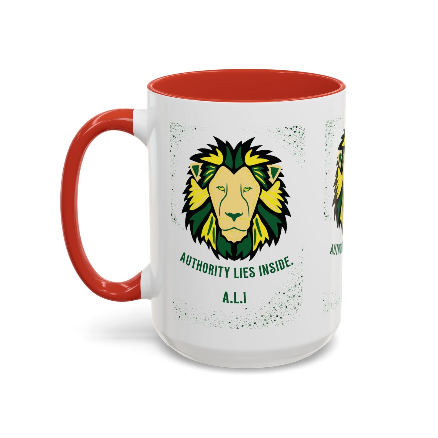 Personalized Initial Lion Accent Coffee Mug