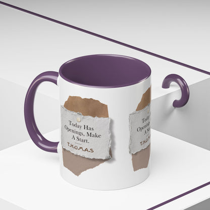 Personalized Torn Paper Note Accent Coffee Mug