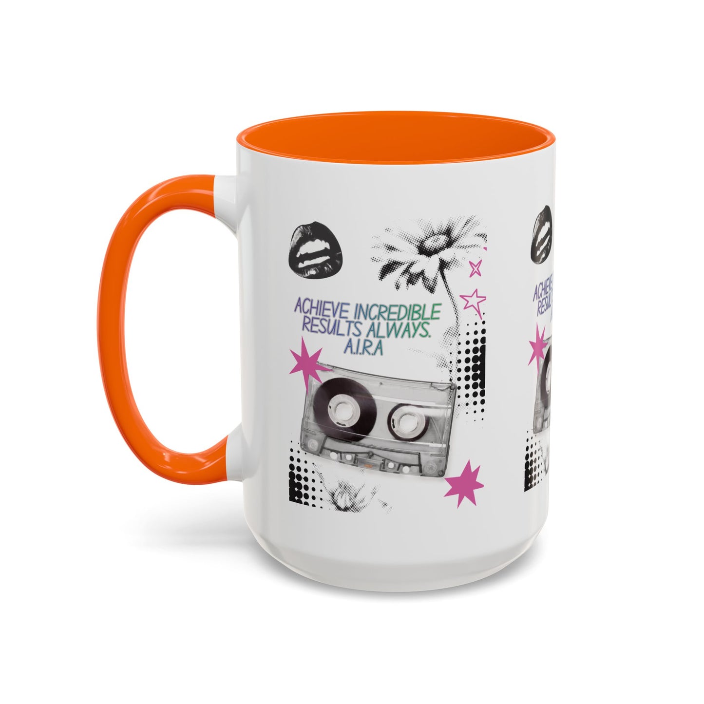 Personalized Cassette Vibes Accent Coffee Mug