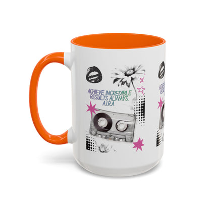 Personalized Cassette Vibes Accent Coffee Mug