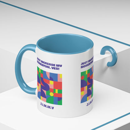 Personalized Initial Colorful Momentum Accent Coffee Mug