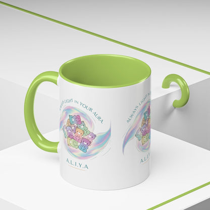 Personalized Initial Cloud Collage Accent Coffee Mug