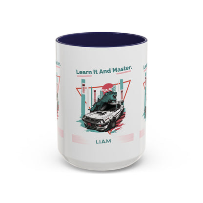 Personalized Retro Racing Accent Coffee Mug
