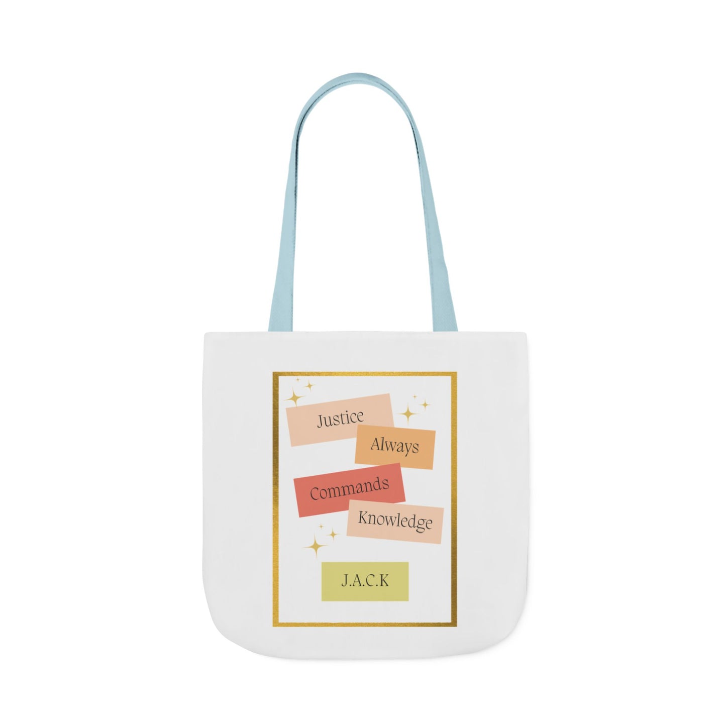 Personalized Initial Quote Inspirational Canvas Tote Custom Name