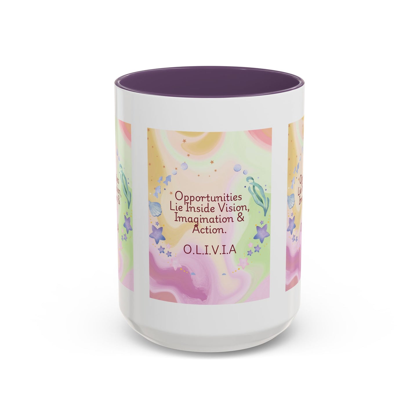 Personalized Ocean Theme Accent Coffee Mug