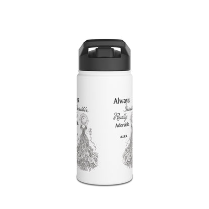 Personalized Initial Quote Girl Light Stainless Steel Water Bottle