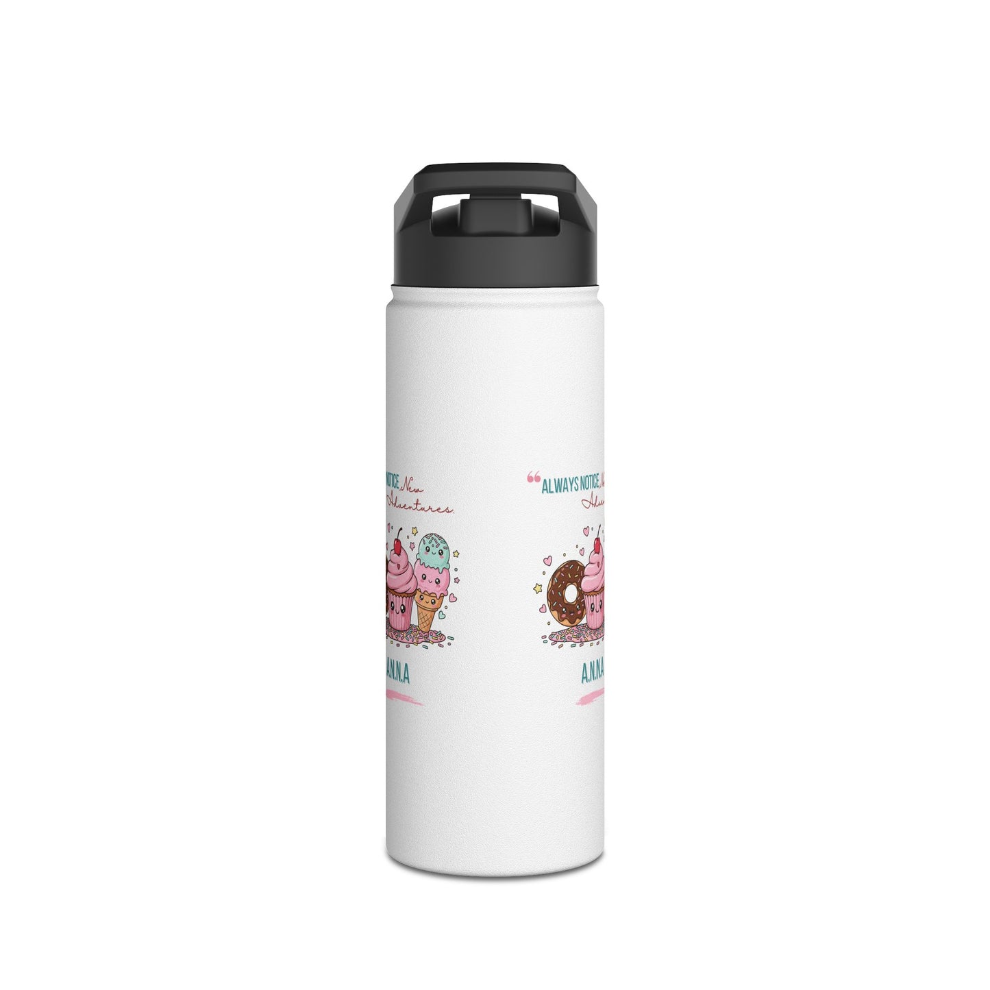 Personalized Initial Quote Sweet Treat Stainless Steel Water Bottle