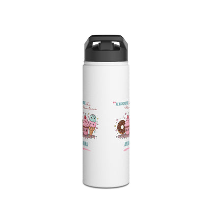 Personalized Initial Quote Sweet Treat Stainless Steel Water Bottle