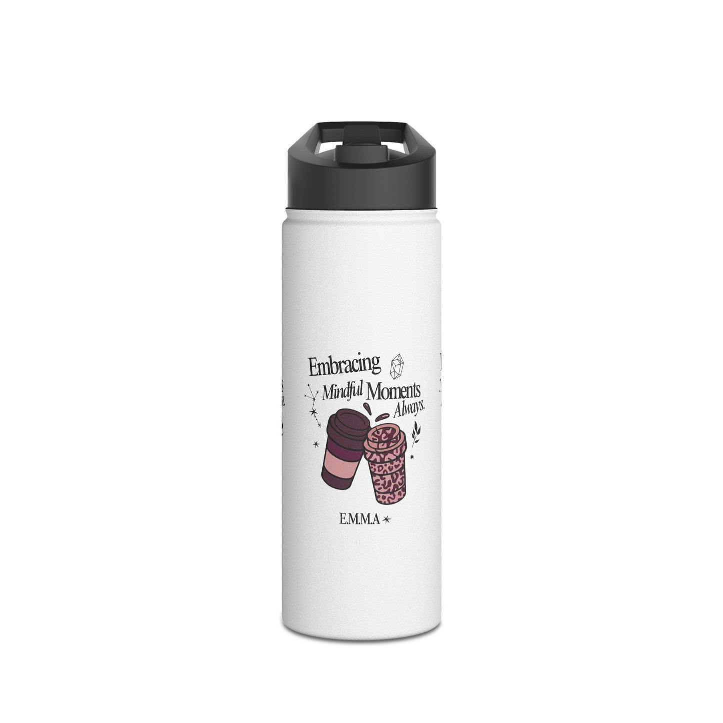 Personalized Initial Quote Coffee Cup Stainless Steel Water Bottle