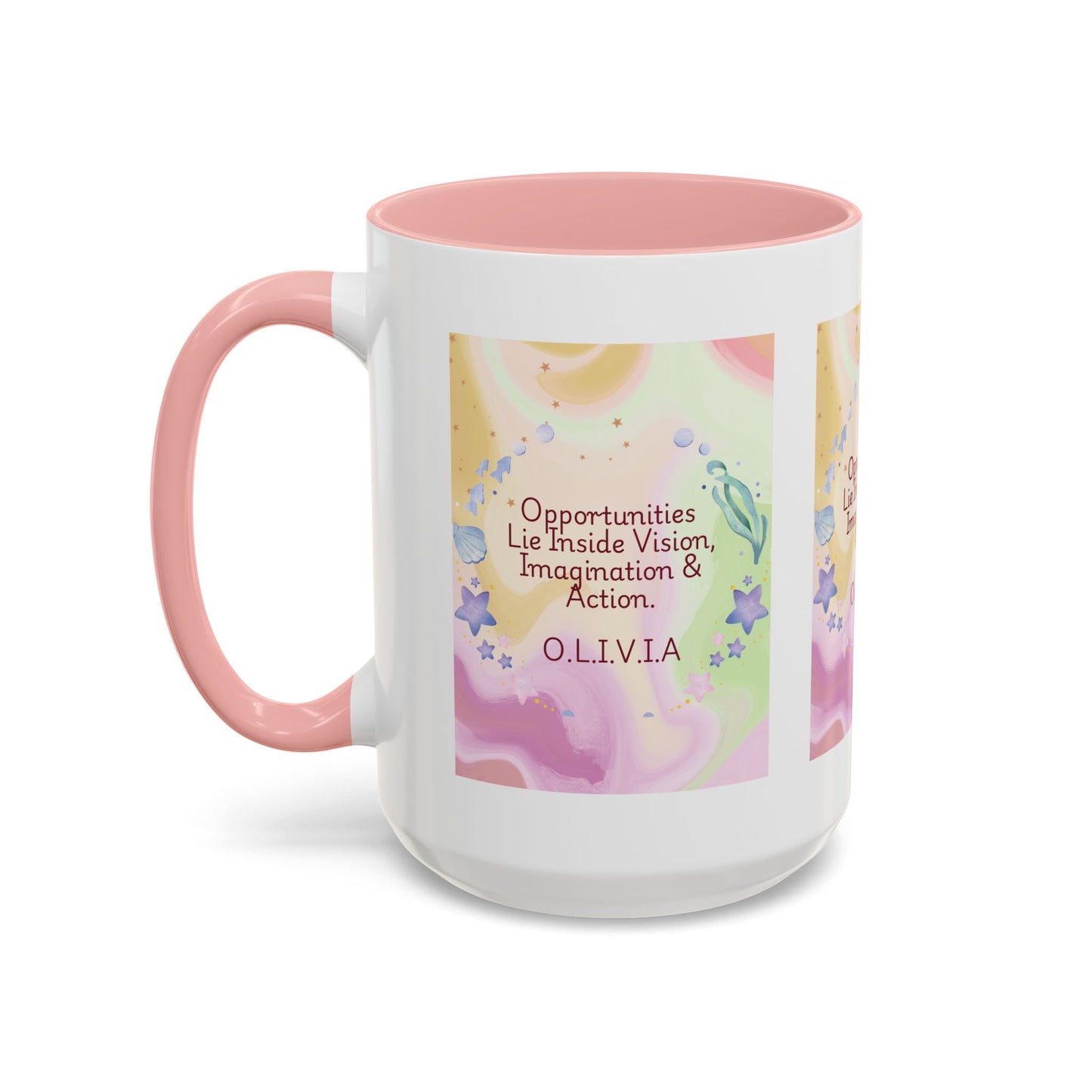 Personalized Ocean Theme Accent Coffee Mug