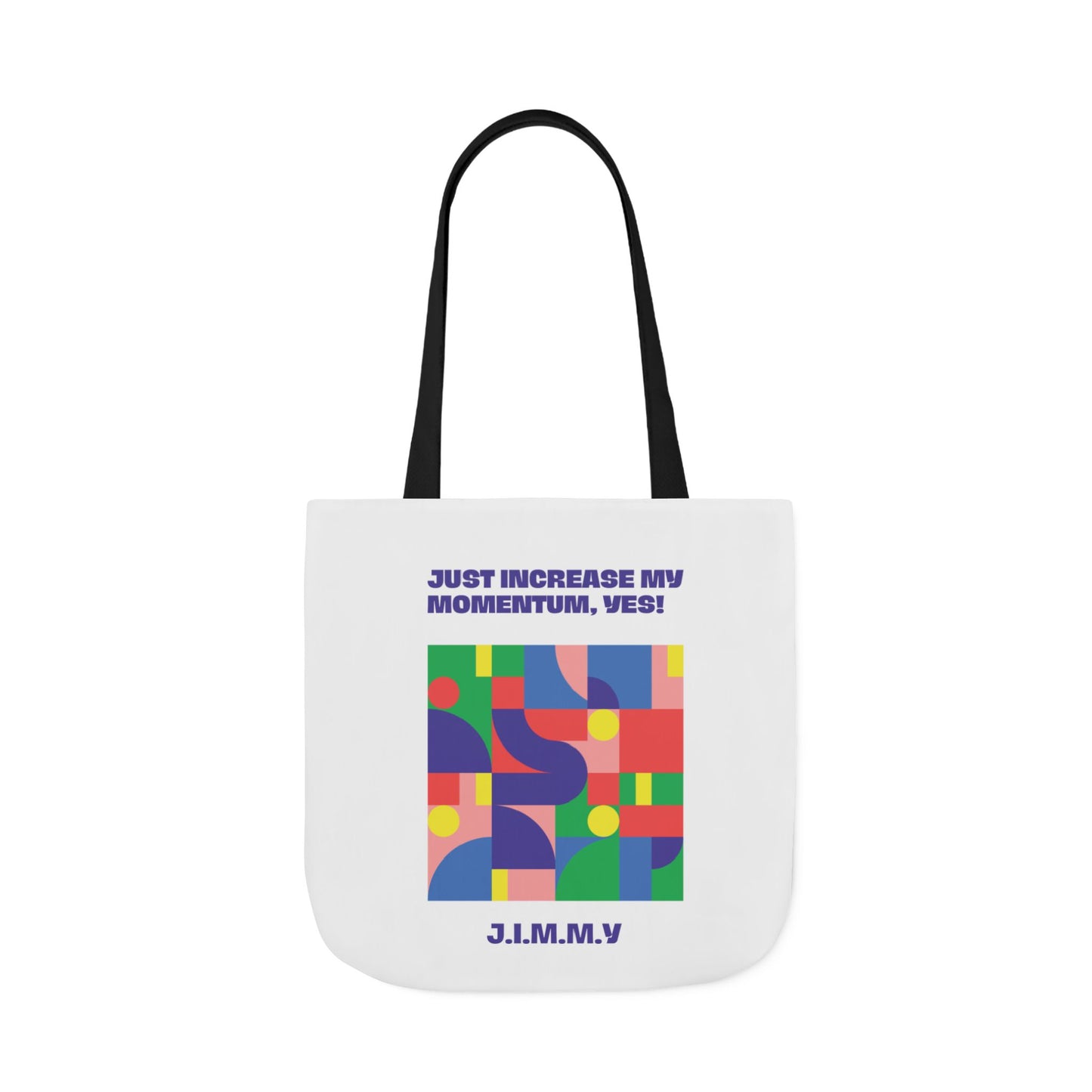 Personalized Initial Quote Colorful Momentum Canvas Tote Custom Name