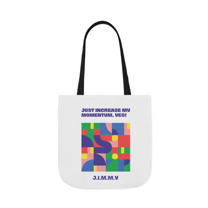 Personalized Initial Quote Colorful Momentum Canvas Tote Custom Name