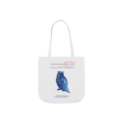 Personalized Initial Quote Owl Galaxy Canvas Tote Custom Name