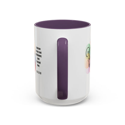 Personalized Initial Sketch Girl Accent Coffee Mug