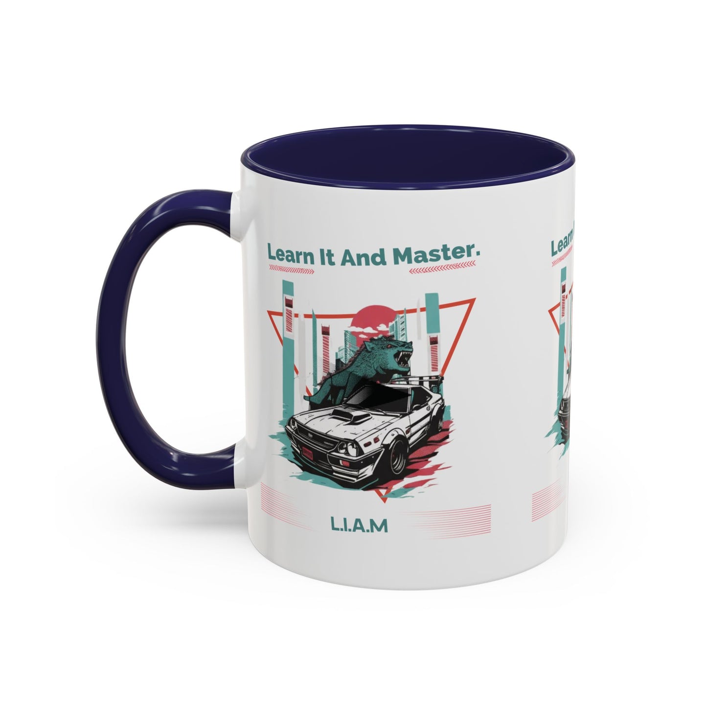 Personalized Retro Racing Accent Coffee Mug