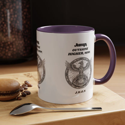 Personalized Eagle Circle Accent Coffee Mug