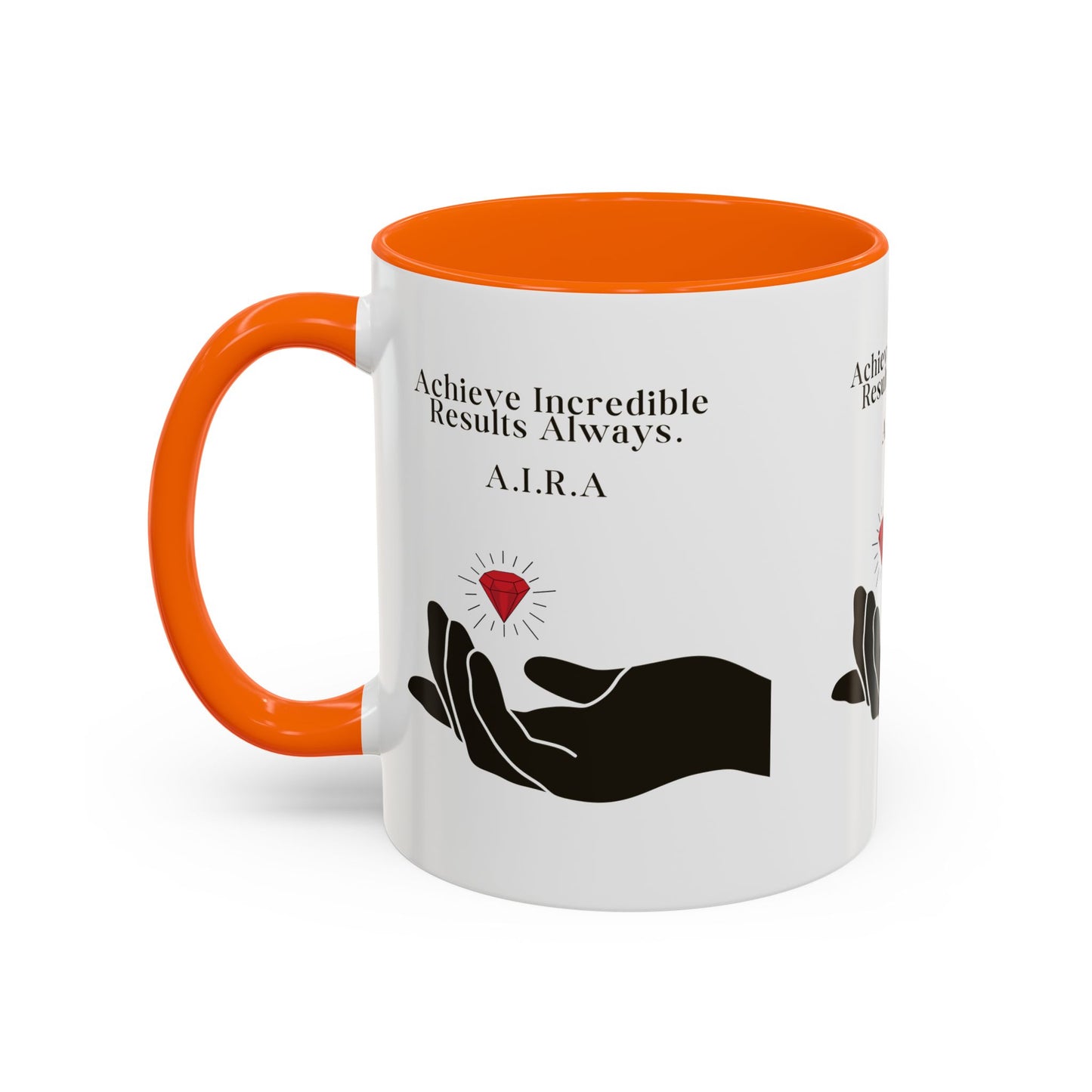 Personalized Initial Hand and Gem Accent Coffee Mug