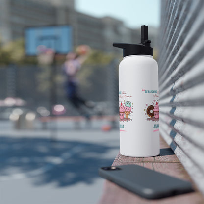 Personalized Initial Quote Sweet Treat Stainless Steel Water Bottle