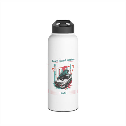 Personalized Initial Quote Dinosaur Car Stainless Steel Water Bottle