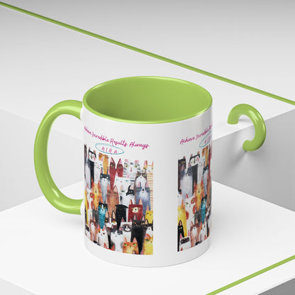 Personalized Initial Cat Collage Accent Coffee Mug