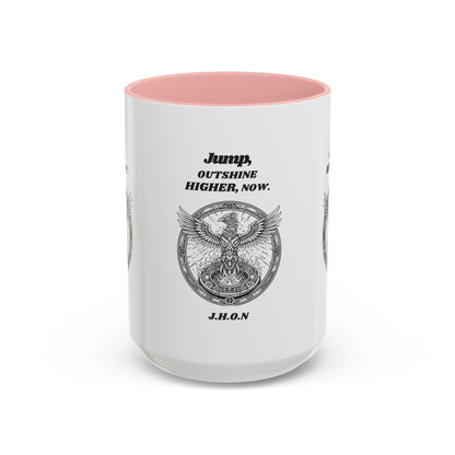 Personalized Eagle Circle Accent Coffee Mug