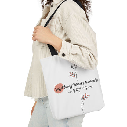 Personalized Initial Quote Floral Minimalist Canvas Tote Custom Name