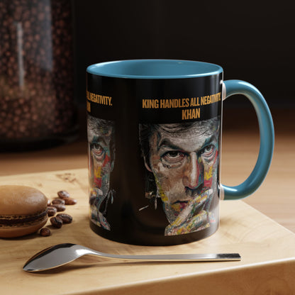 Personalized Initial Khan Accent Coffee Mug