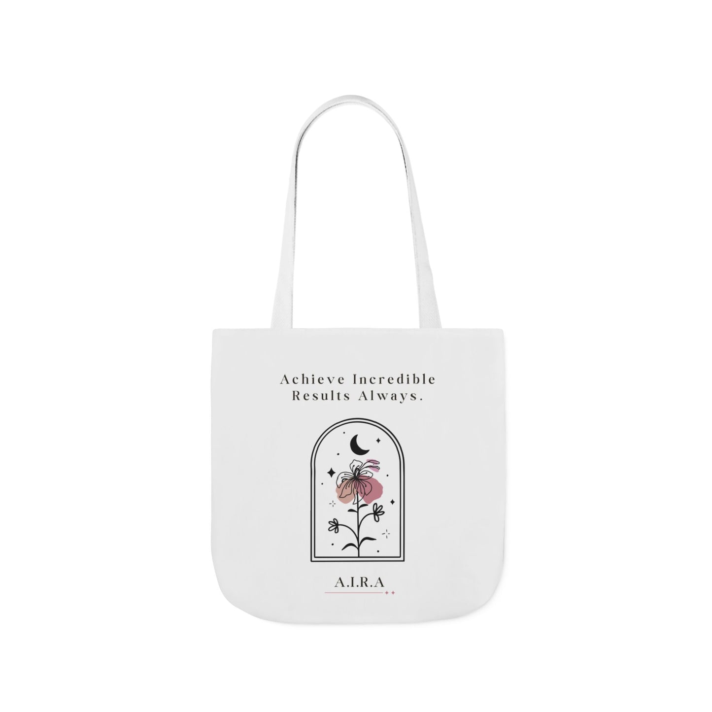 Personalized Initial Quote Floral Moon Canvas Tote Custom Name