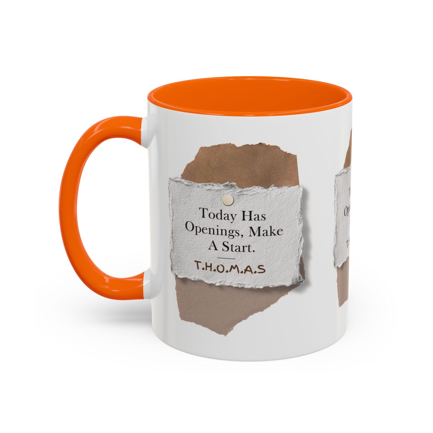 Personalized Torn Paper Note Accent Coffee Mug