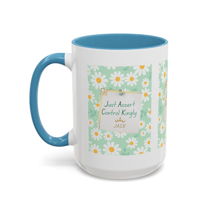 Personalized Floral Message Accent Coffee Mug