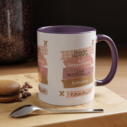 Personalized Message Pieces Accent Coffee Mug