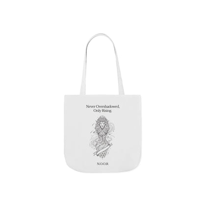 Personalized Initial Quote Girl Lion Canvas Tote Custom Name