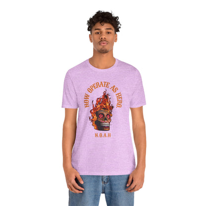 Personalized Fiery Skull Graphic Tee