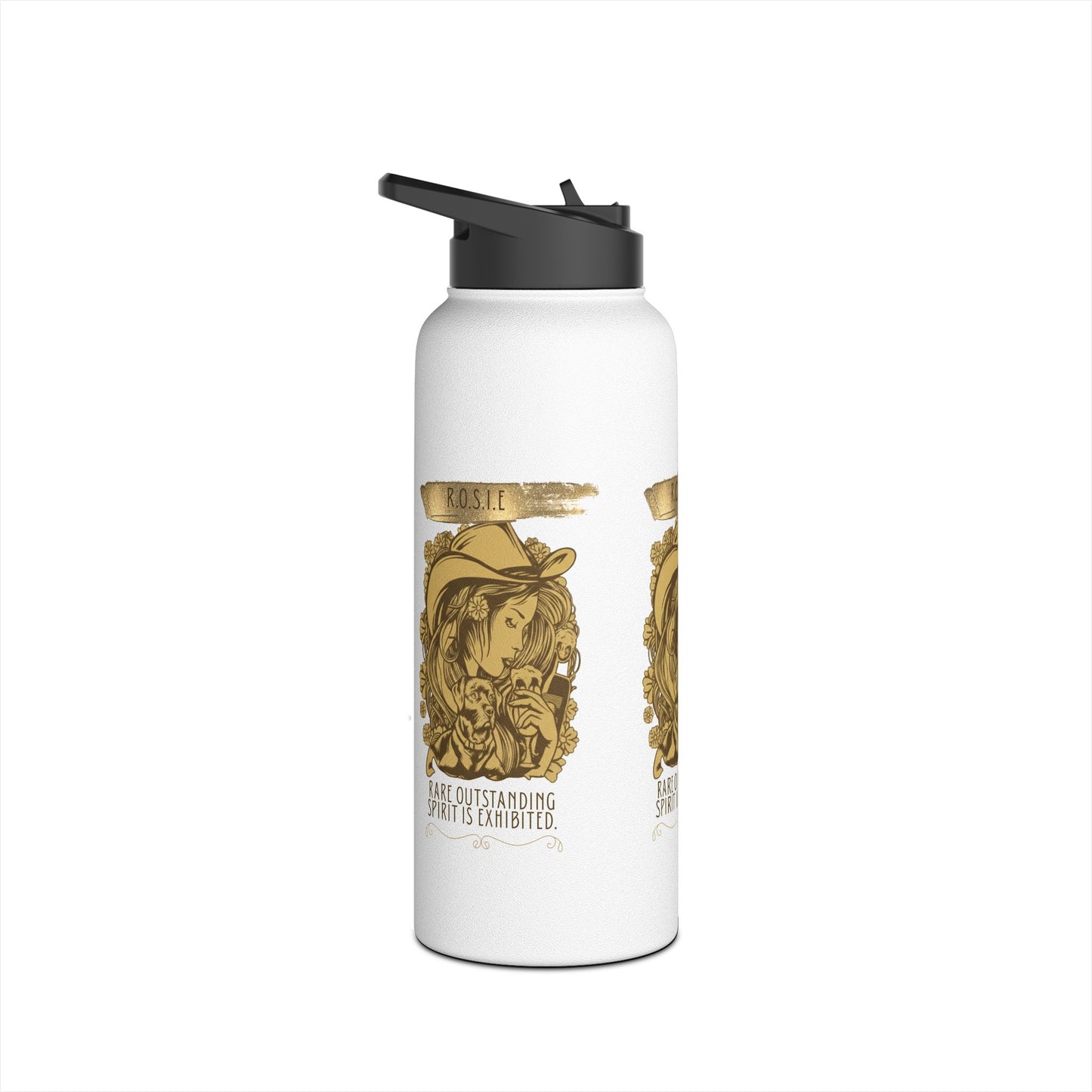 Personalized Initial Quote Golden Girl Stainless Steel Water Bottle