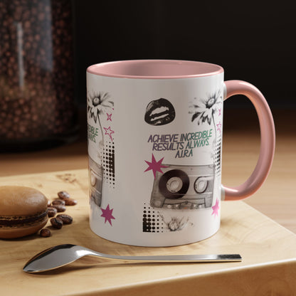 Personalized Cassette Vibes Accent Coffee Mug