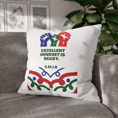 Personalized Initial Quote Victory — Custom Sayings on Square Poly Canvas Pillowcase