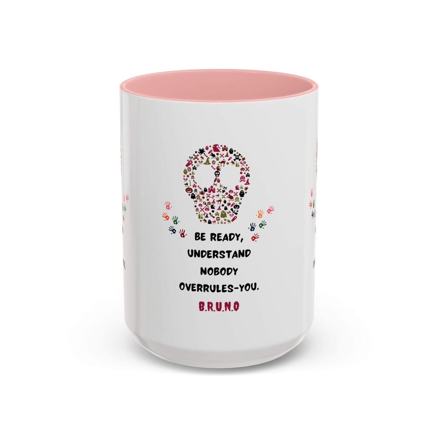 Personalized Initial Floral Skull Accent Coffee Mug