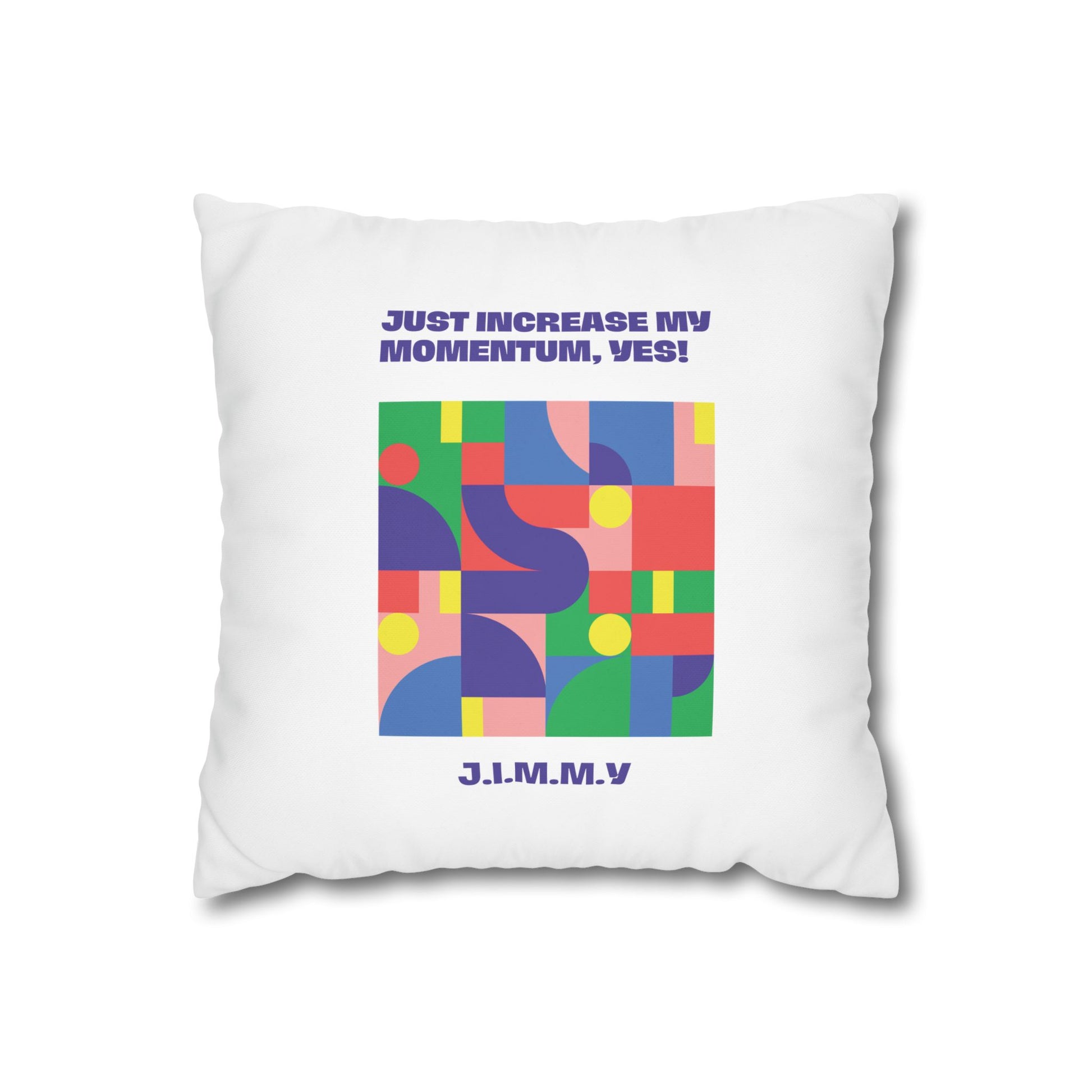Customized monogrammed pillowcase with personalized quote. High-quality poly canvas square cushion cover, ideal for housewarming, wedding, or anniversary gifts with bespoke text.