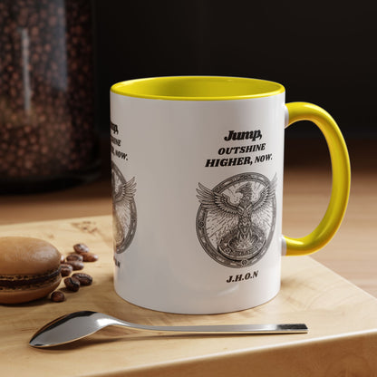 Personalized Eagle Circle Accent Coffee Mug