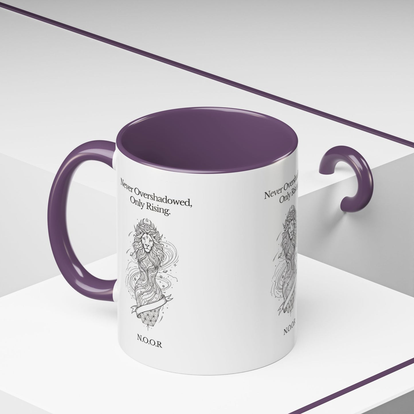 Personalized Girl Lion Accent Coffee Mug