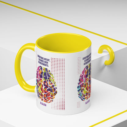 Personalized Initial Brain Accent Coffee Mug