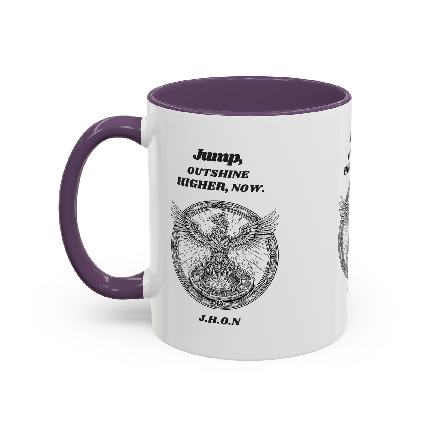 Personalized Eagle Circle Accent Coffee Mug
